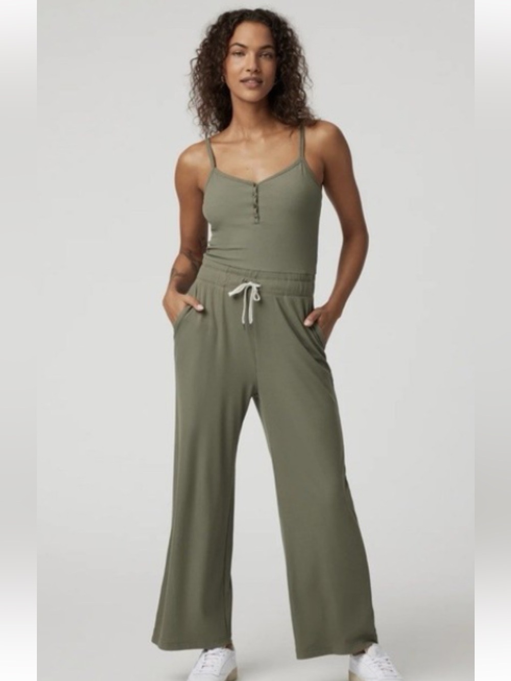 NWOT. Vuori Pose Henley Jumpsuit